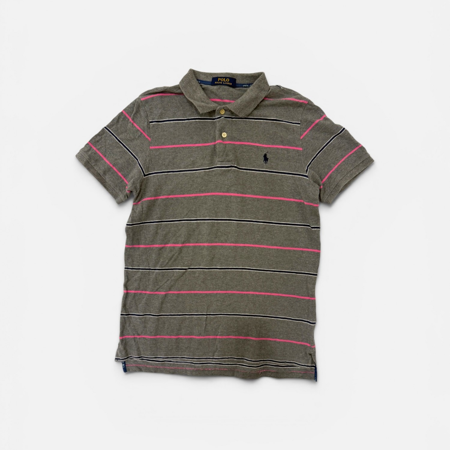 Polo Ralph Lauren Γκρι Ριγέ Ανδρική Μπλούζα Polo